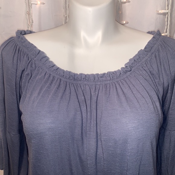 LANE BRYANT ⭐️ Blue Off-Shoulder Peasant Blouse - Picture 2 of 7
